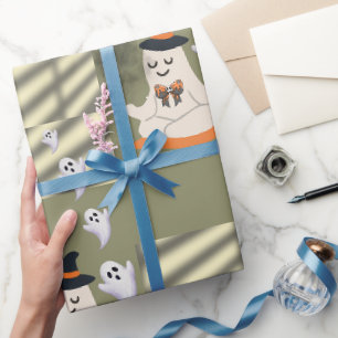Süßer meditierender Geist mit Hexenhut Geschenkpapier