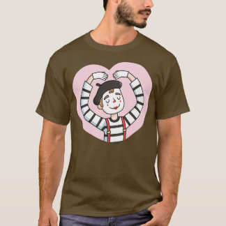 Süßer Mime mit Liebesgeste T-Shirt