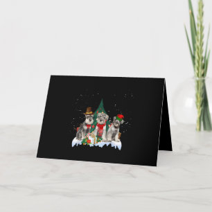 Süßer Miniaturschnauzer Weihnachtshund Feiertagskarte