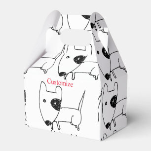 Süßer minimalistische Schwarzäugiger Hund Thunder_ Geschenkschachtel