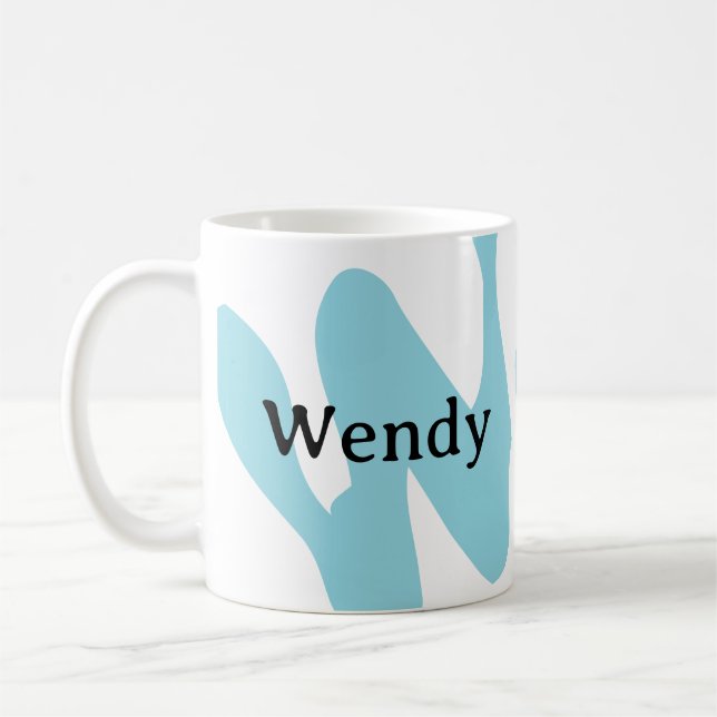 Süßer minimalistischer Monogramm-Personalisierter- Kaffeetasse (Links)