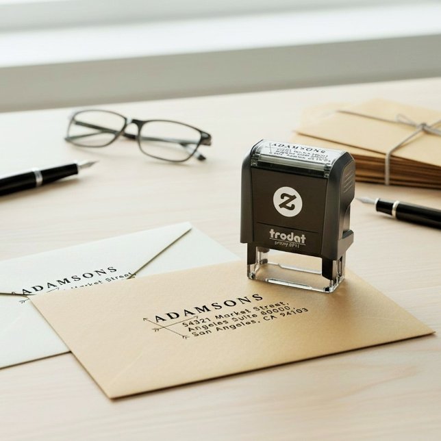 Süßer minimalistischer Name & Adresse | Modern, ei Permastempel (Custom return address stamps is simple and straightforward
)