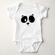 Süßer minimalistischer Panda-Gesichts-Body für Bab