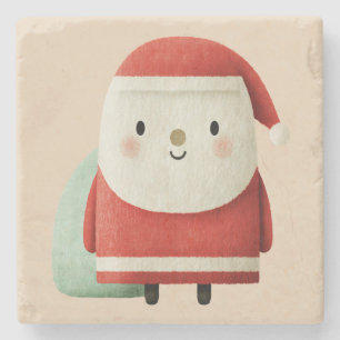 Süßer minimalistischer Weihnachtsmann Steinuntersetzer