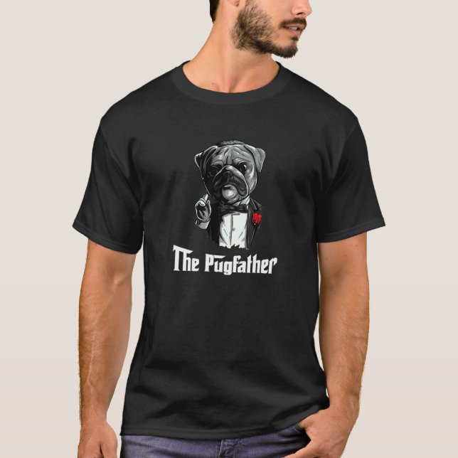 Süßer Mobster-Mops T-Shirt (Vorderseite)