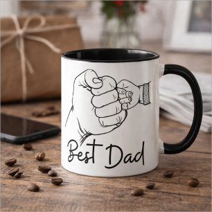Süßer moderner bester Papa  Tasse