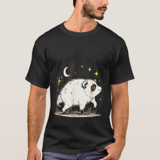 Süßer Mond Sterne Nachthimmel Waschbär Jimothy Mem T-Shirt