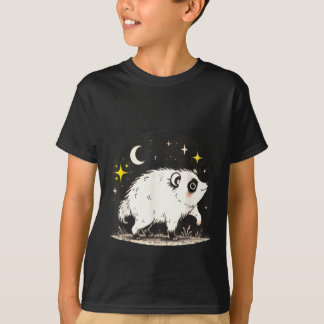 Süßer Mond Sterne Nachthimmel Waschbär Jimothy Mem T-Shirt