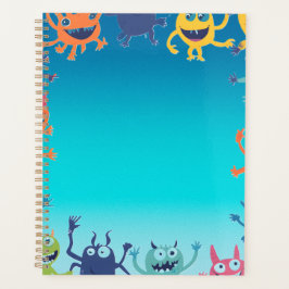Süßer Monster-Gradient-Planer Bunter Cartoon K Planer