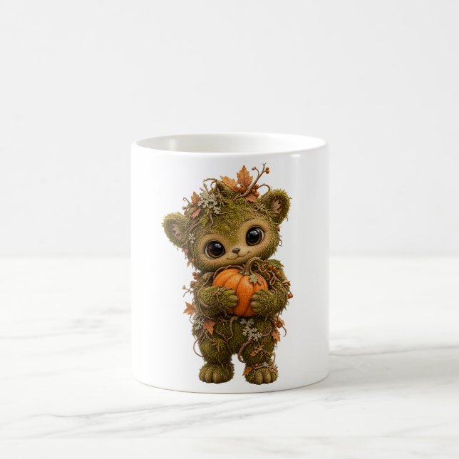 Süßer Moosbär-Kürbis-Becher Kaffeetasse (Mittel)