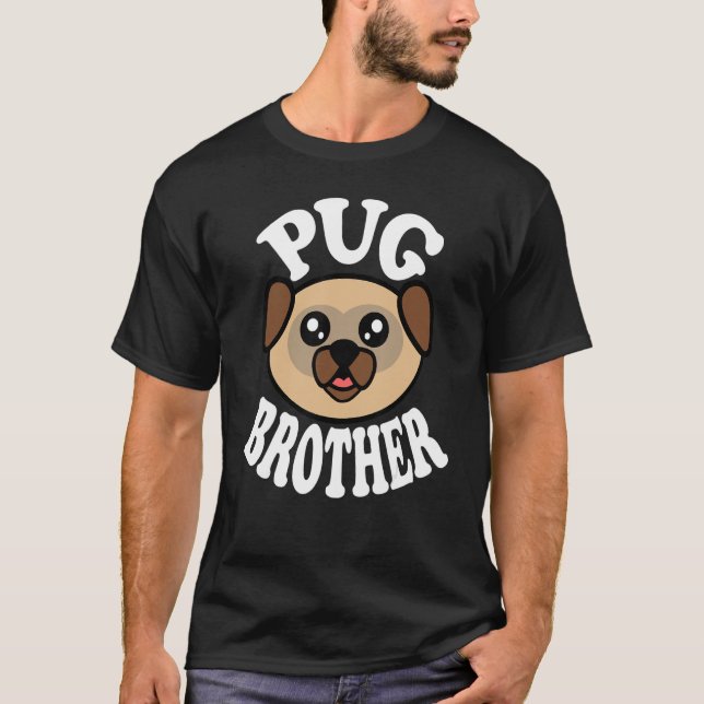 Süßer Mops-Bruder T-Shirt (Vorderseite)