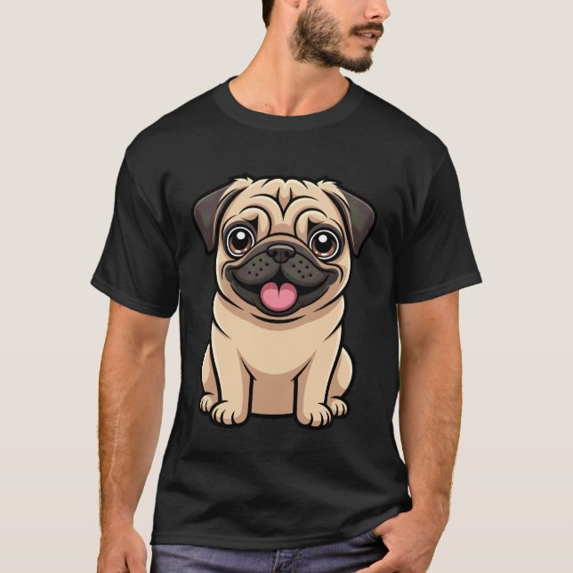 Süßer Mops-Fan T-Shirt (Vorderseite)