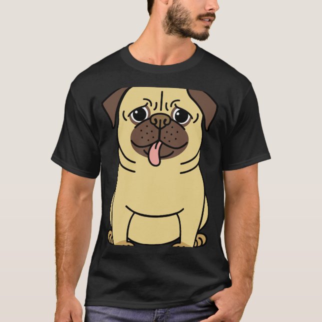 Süßer Mops Klassiker 246 T-Shirt (Vorderseite)