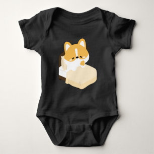 Süßer müder Corgi Baby Strampler