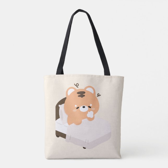 Süßer müder Tiger  Tasche (Rückseite)