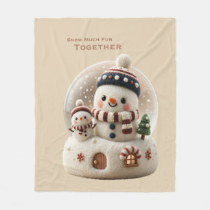 Süßer nadelgefilzter Schneemann Schneeball Fleecedecke