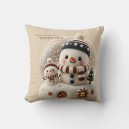Süßer nadelgefilzter Schneemann Schneeballglobus Kissen
