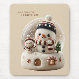 Süßer nadelgefilzter Schneemann Schneeballglobus-M Mousepad
