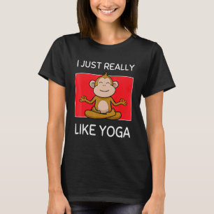 Süßer Namaste-Affe, ich mag Yoga Pilate einfach wi T-Shirt