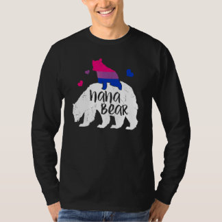 Süßer Nana-Bär Bisexuellen-Flagge Bisexualität Sto T-Shirt