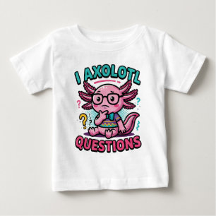 Süßer Nerd Axolotl I Axolotl Fragen Zeichen Meme Baby T-shirt