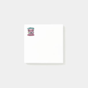 Süßer Nerd Axolotl I Axolotl Fragen Zeichen Meme Post-it Klebezettel