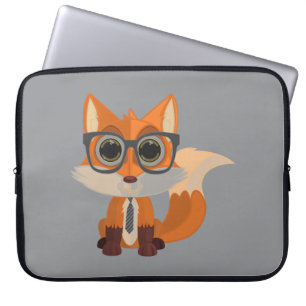 Süßer nerdiger Fuchs Kawaii Cartoon-Ästhetik-Desig Laptopschutzhülle