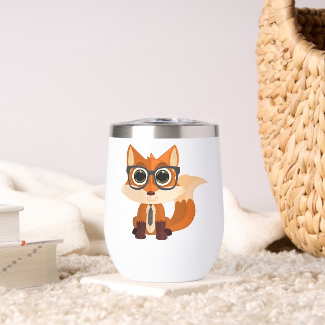 Süßer nerdiger Fuchs Kawaii Cartoon Gemütlich Ents (Wohnzimmer (gedreht))