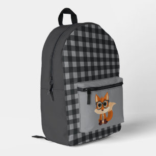 Süßer nerdiger Fuchs Kawaii Tier Zurück zur Schule Bedruckter Rucksack