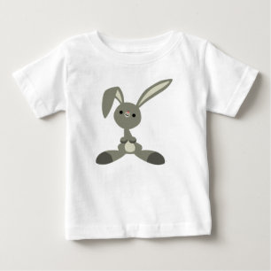 Süßer neugieriger Cartoon-Hasen-Baby-T-Shirt Baby T-shirt