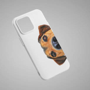 Süßer neugieriger Hund, der hochschaut Lustiger Case-Mate iPhone Hülle