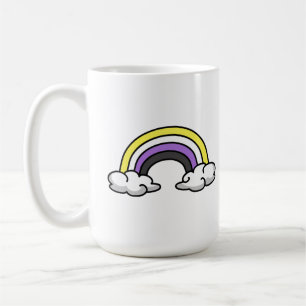 Süßer nichtbinärer Regenbogen Kaffeetasse