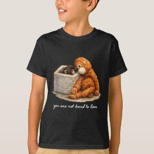 Süßer niedlicher Baby-Affe Punch Männer Frauen Kin T-Shirt