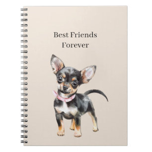 Süßer niedlicher brauner Creme Chihuahua Hund best Notizblock