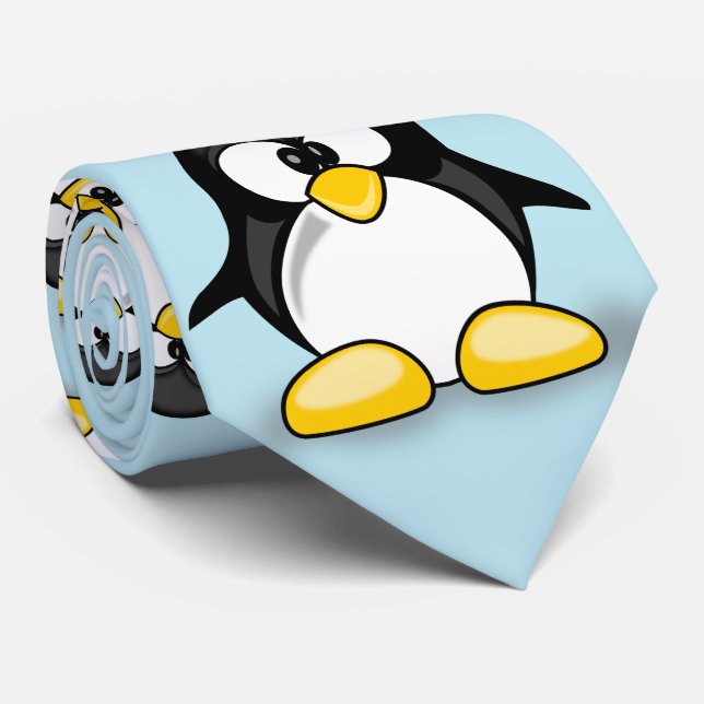 süßer niedlicher Cartoon Penguin Krawatte (Gerollt)