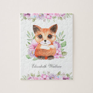Süßer niedlicher rosa floraler Fuchs-Name
