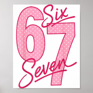 Süßer Nk 67 Valentinstag Six Seven Lustiges Meme F Poster