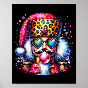 Süßer Nussknacker bläst Kaugummi Nk Weihnachten Pa Poster