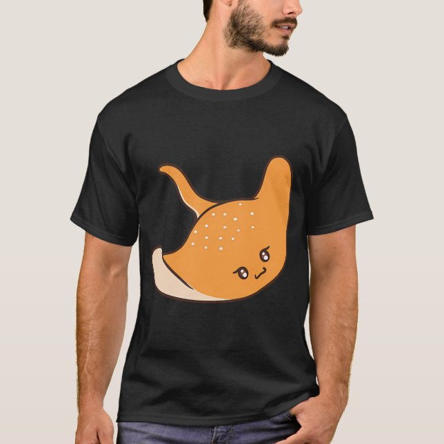 Süßer orange Stachelrochen T-Shirt (Vorderseite)