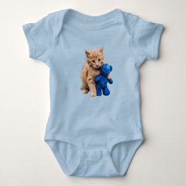 Süßer orangefarbener Katzenteddybär Baby Strampler