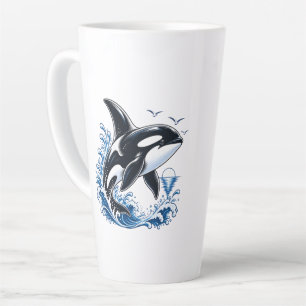 Süßer Orca-Wal-Ozean-Grafik für Kinder Milchtasse