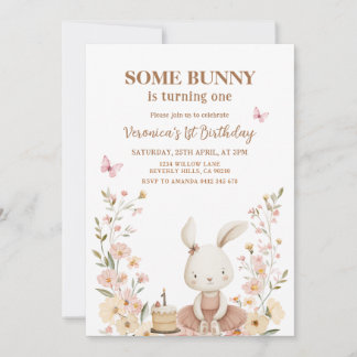 Süßer Osterhase 1. Geburtstag  Einladung
