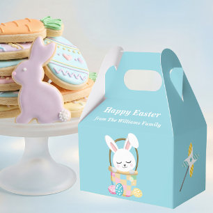 Süßer Osterhase Baby Blau Personalisierte Party Geschenkschachtel