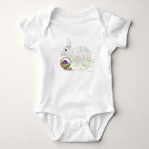 Süßer Osterhase Bunte Ostereier Baby Strampler