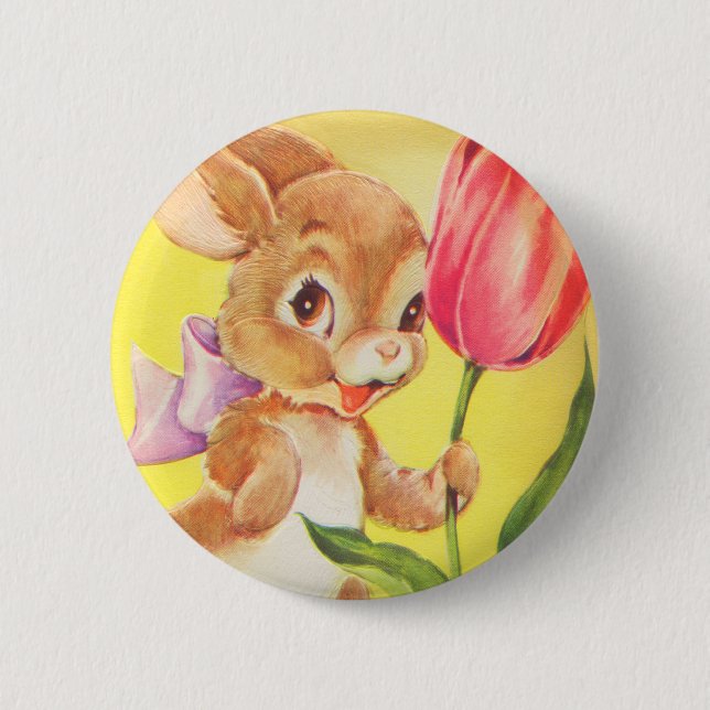Süßer Osterhase Button (Vorderseite)