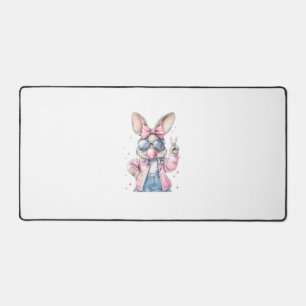 Süßer Osterhase, der Blasen bläst, Kaninchen-Fraue Schreibtischunterlage