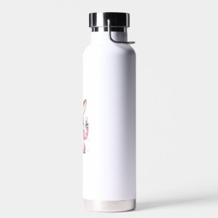 Süßer Osterhase, der Blasen bläst, Kaninchen-Fraue Trinkflasche
