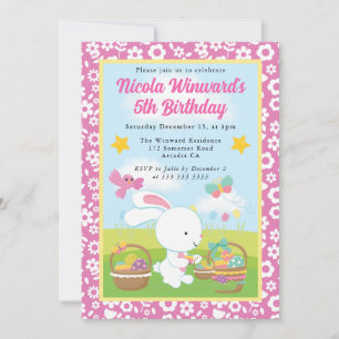 Süßer Osterhase Frühling Kinder Geburtstag Einladung