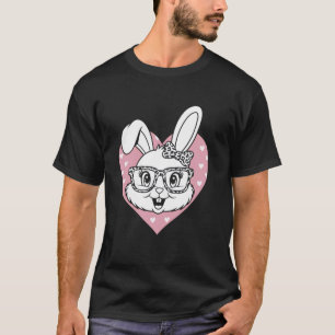 Süßer Osterhase Girly Kaninchen mit Brille und Sch T-Shirt
