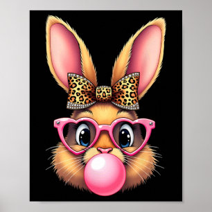 Süßer Osterhase Hase Bubble Gum Mädchen Frauen 1 Poster